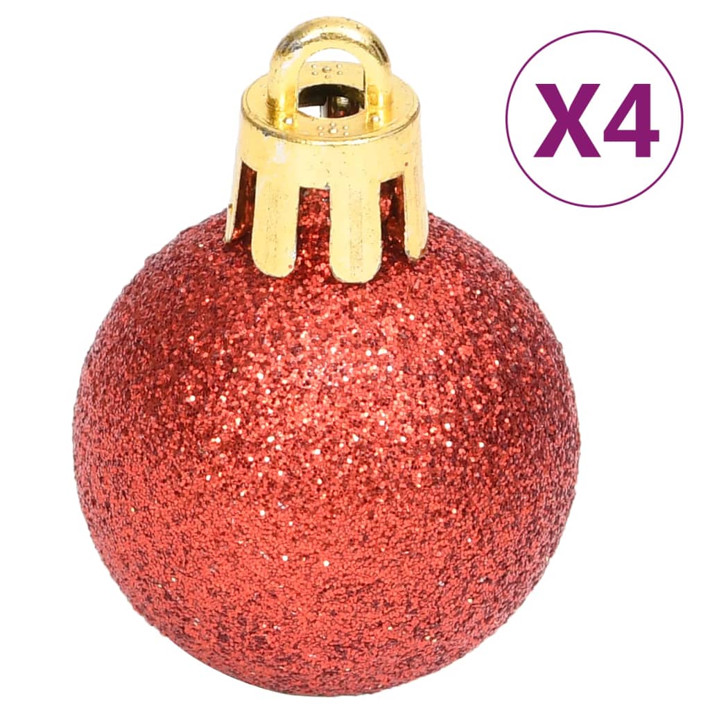 vidaXL Set božićnih kuglica od 70 komada zlatne i crvene