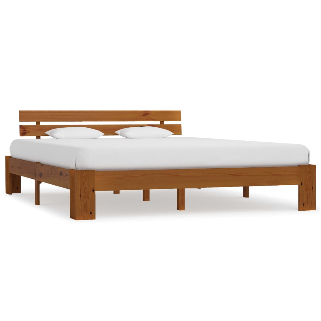 vidaXL Okvir za krevet od masivne borovine boja meda 180 x 200 cm