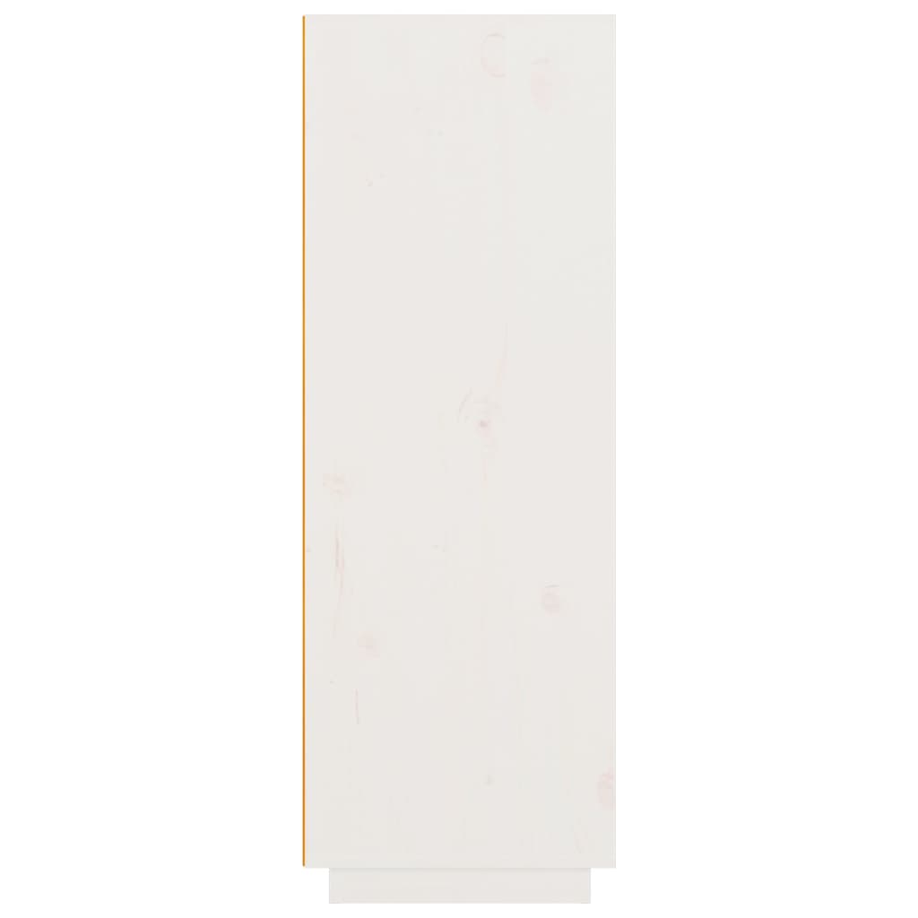 vidaXL Visoka komoda bijela 89 x 40 x 116,5 cm od masivne borovine