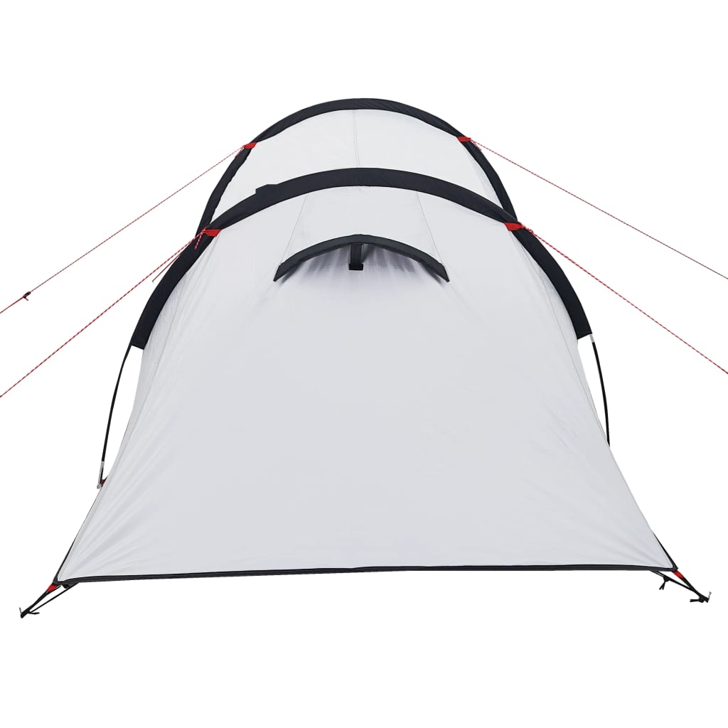 vidaXL Tunelski šator za kampiranje za 2 osobe bijeli od tkanine