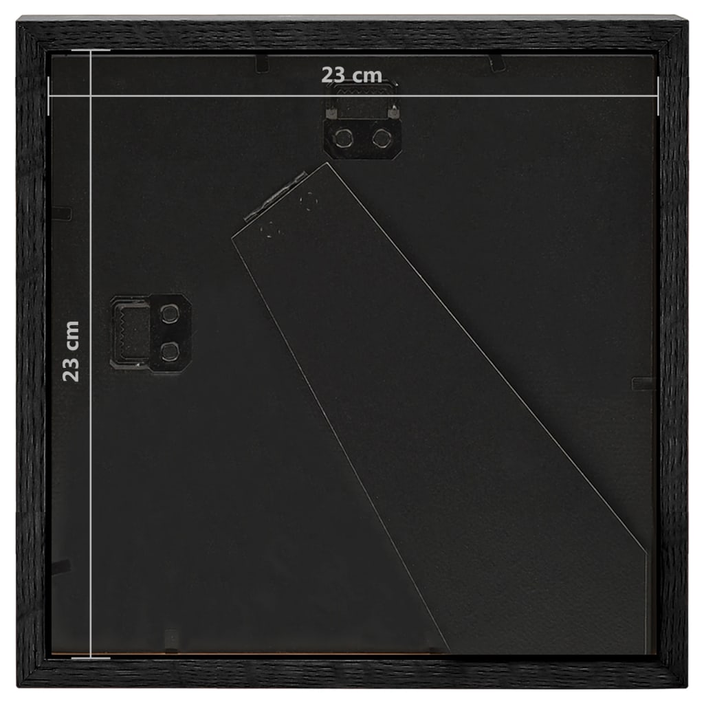 vidaXL 3D okviri za fotografije od 13 x 13 cm 3 kom crni 23 x 23 cm