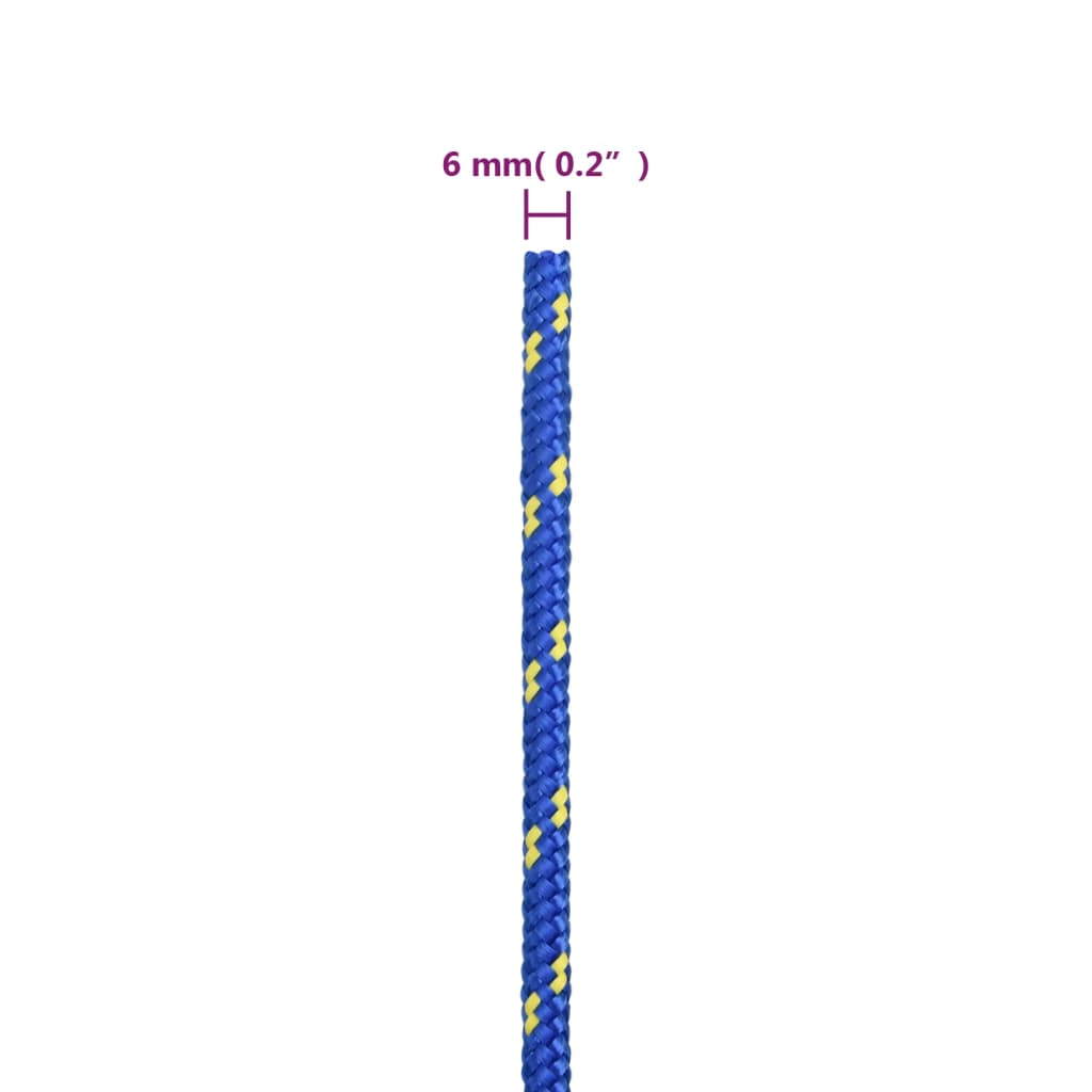 vidaXL Brodski konop plavi 6 mm 250 m od polipropilena