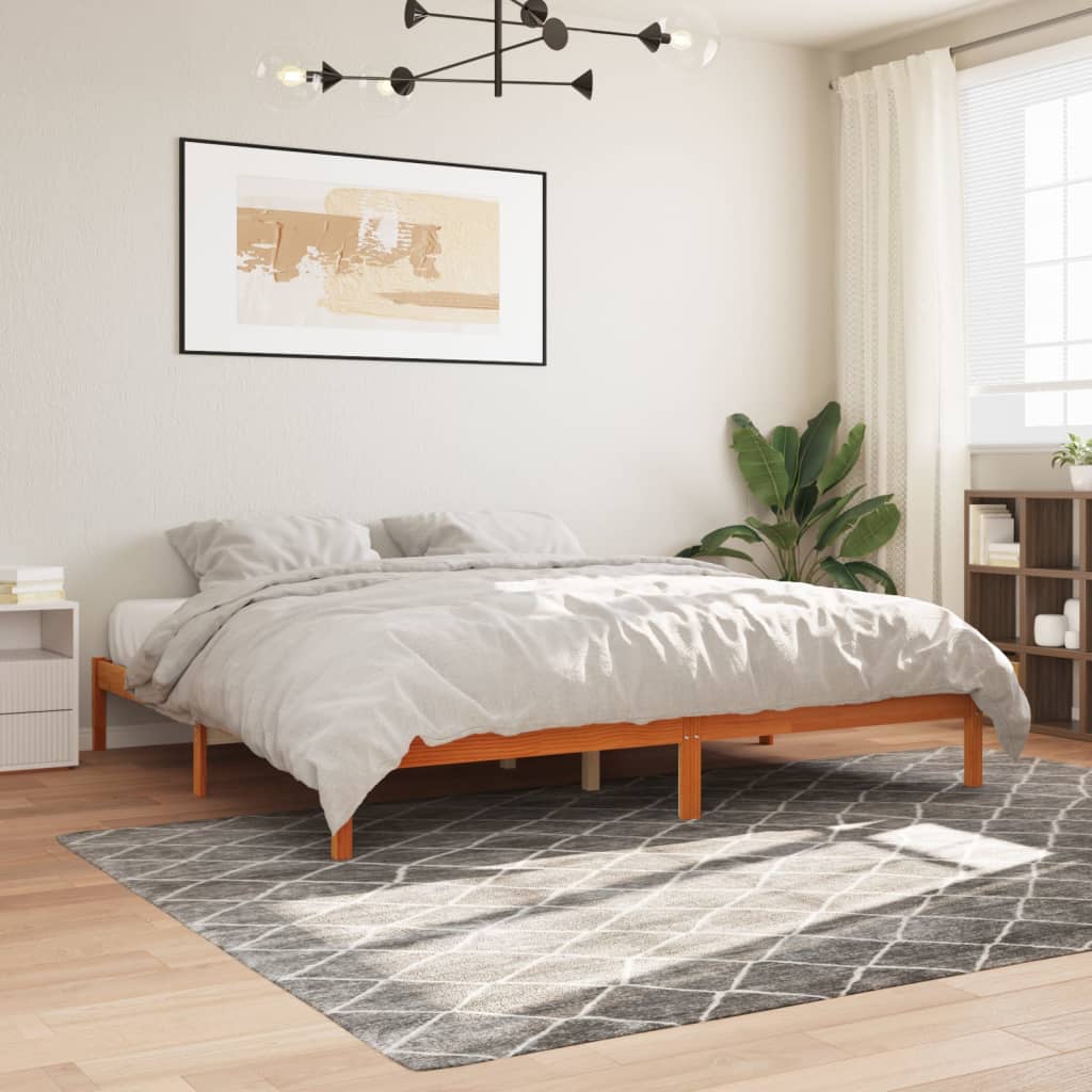 vidaXL Okvir kreveta voštano smeđi 180 x 200 cm od masivne borovine