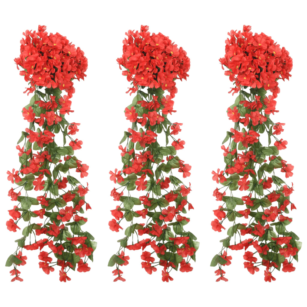 vidaXL Vijenci od umjetnog cvijeća 3 kom boja proljetnih ruža 85 cm