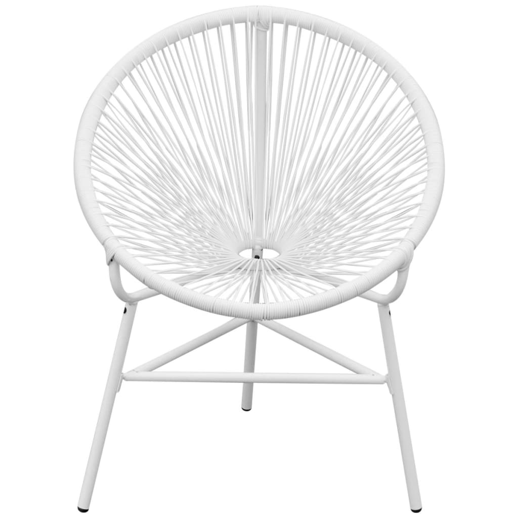 vidaXL Vrtna okrugla stolica poliratan bijela