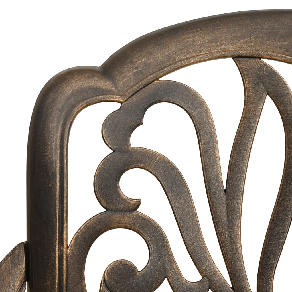 vidaXL Vrtne stolice od lijevanog aluminija 2 kom brončane