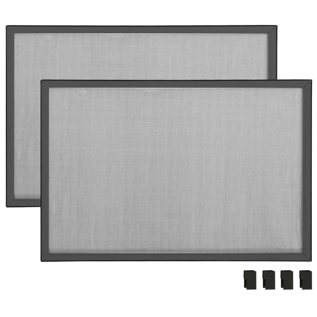 vidaXL Proširivi zaslon protiv insekata antracit (75 - 143) x 50 cm