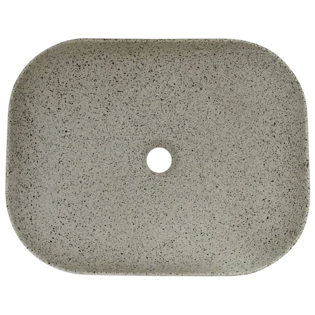 vidaXL Nadgradni umivaonik sivi pravokutni 48x37,5x13,5 cm keramički