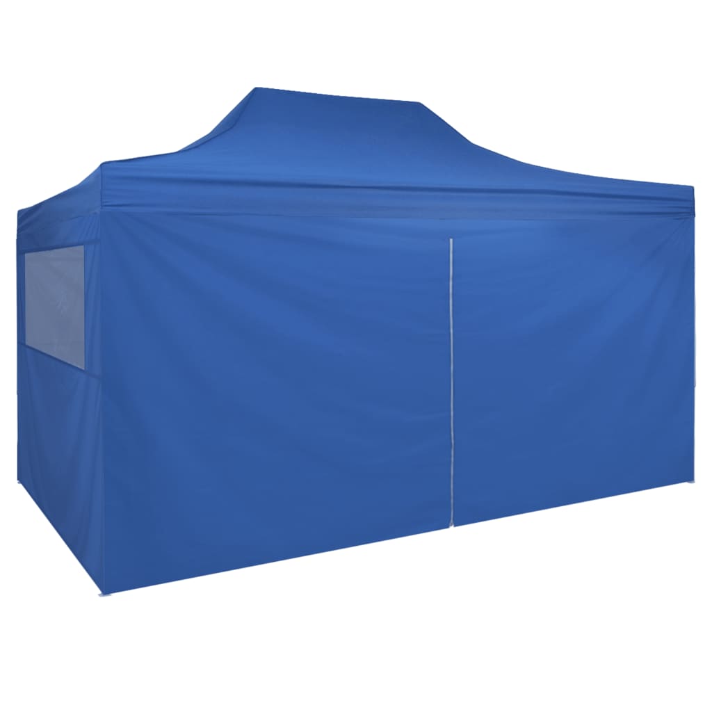 vidaXL Sklopivi Pop-up Šator sa 4 Panela 3x4,5 m Plavi