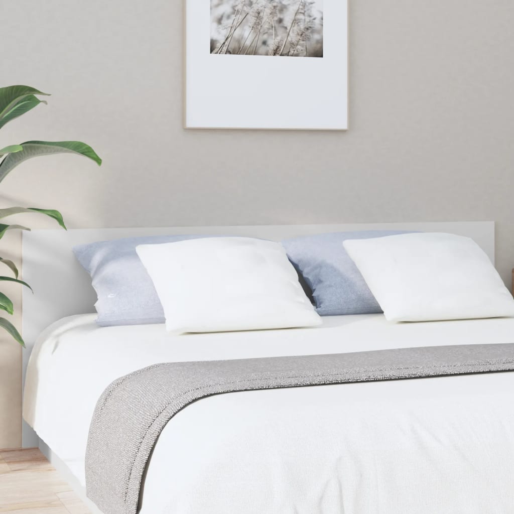 vidaXL Uzglavlje za krevet bijelo 200x1,5x80 cm od konstruiranog drva