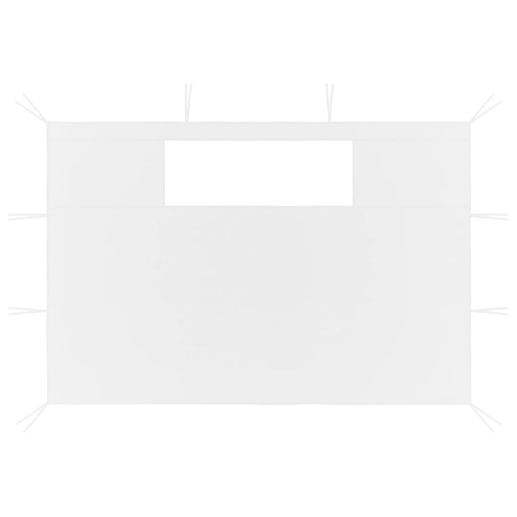 vidaXL Bočni zidovi za sjenicu s prozorima 2 kom bijeli (315317)