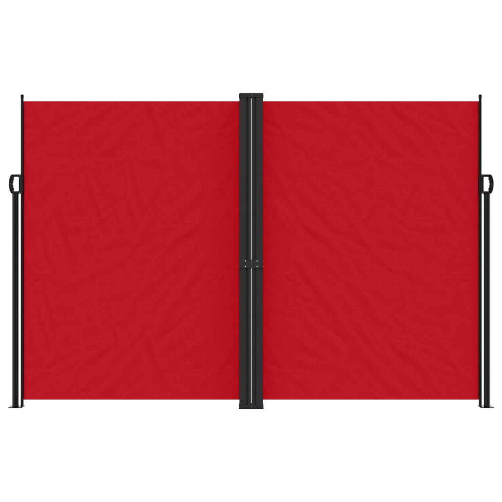 vidaXL Bočna tenda na uvlačenje crvena 220x1000 cm