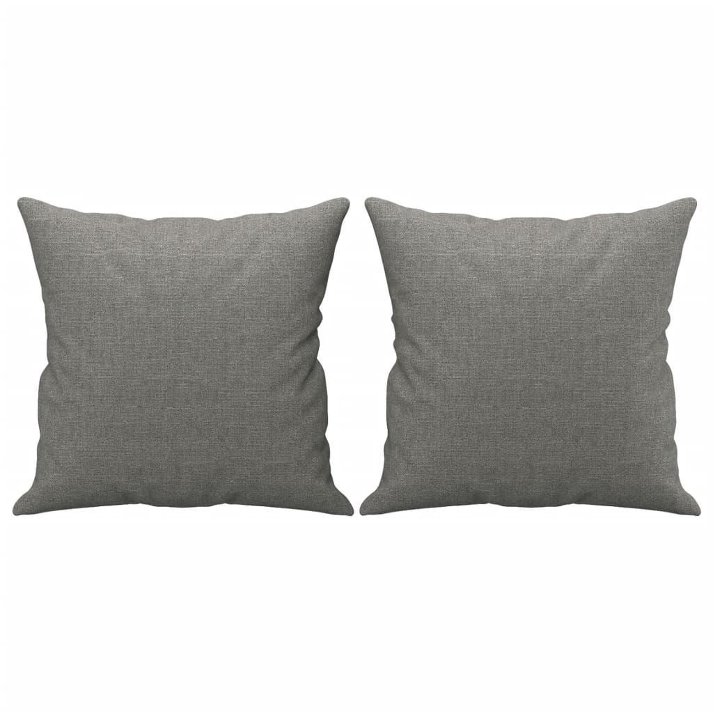 vidaXL Dvosjed s jastucima tamnosivi 120 cm od tkanine