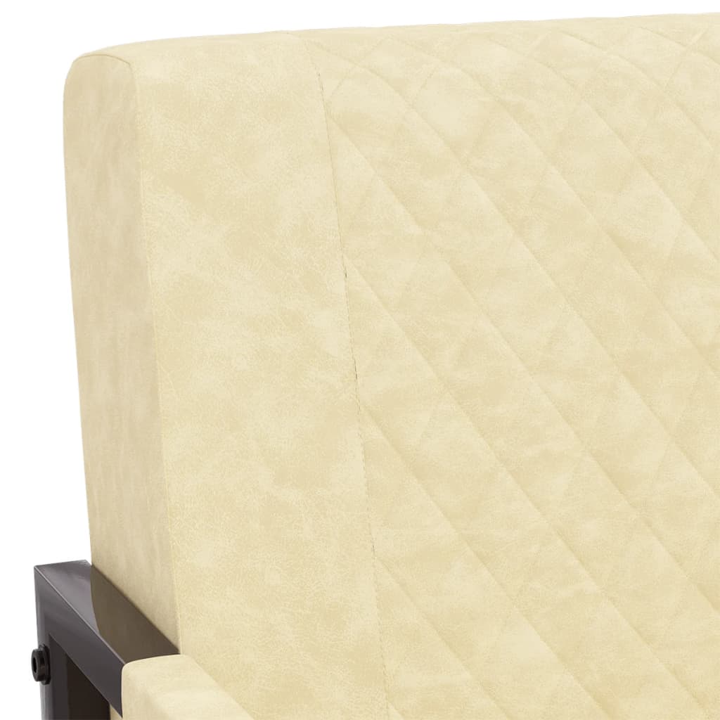 vidaXL Fotelja od umjetne kože krem