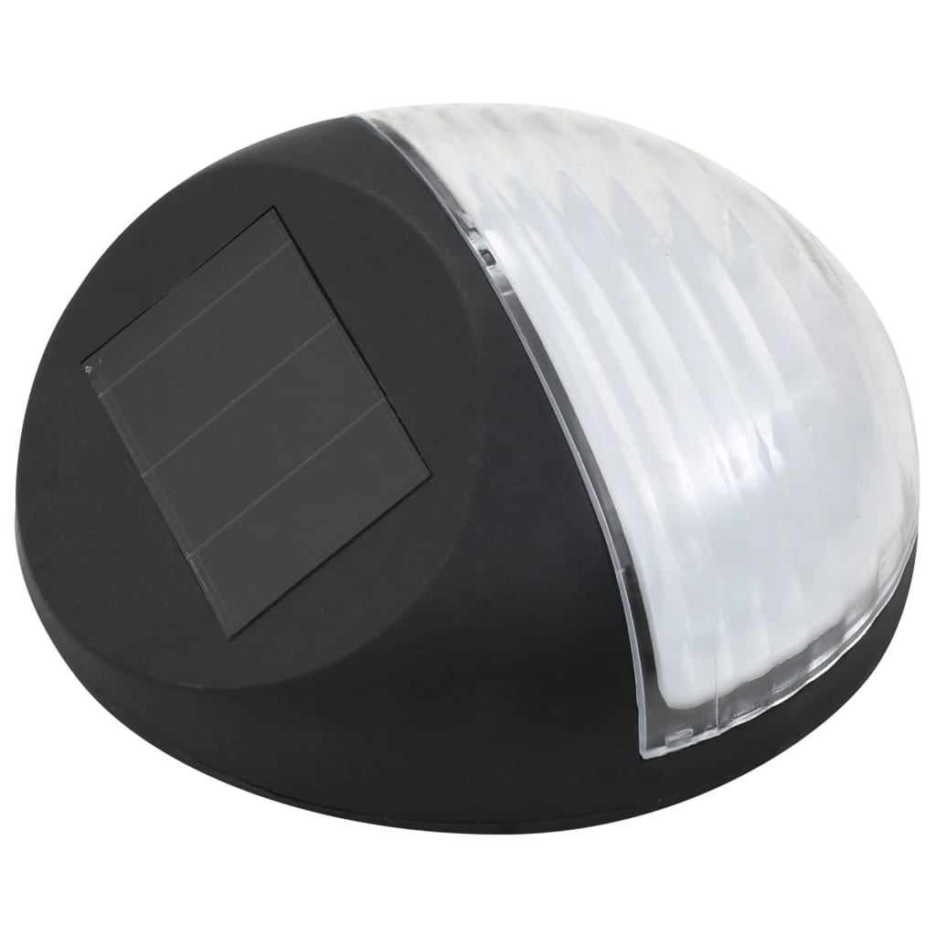 vidaXL Vanjske solarne zidne svjetiljke LED 12 kom okrugle crne