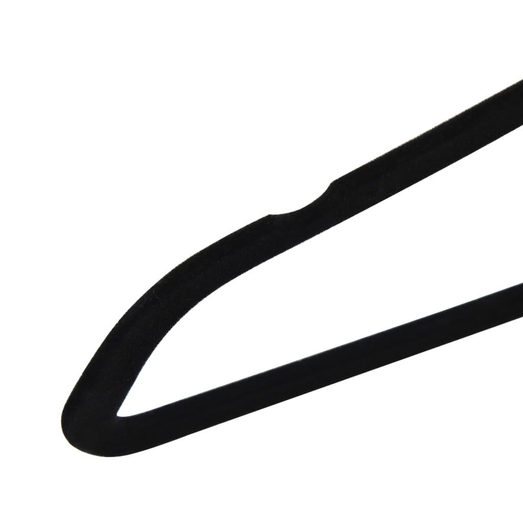 vidaXL 20-dijelni set vješalica za odjeću protuklizni crni baršunasti