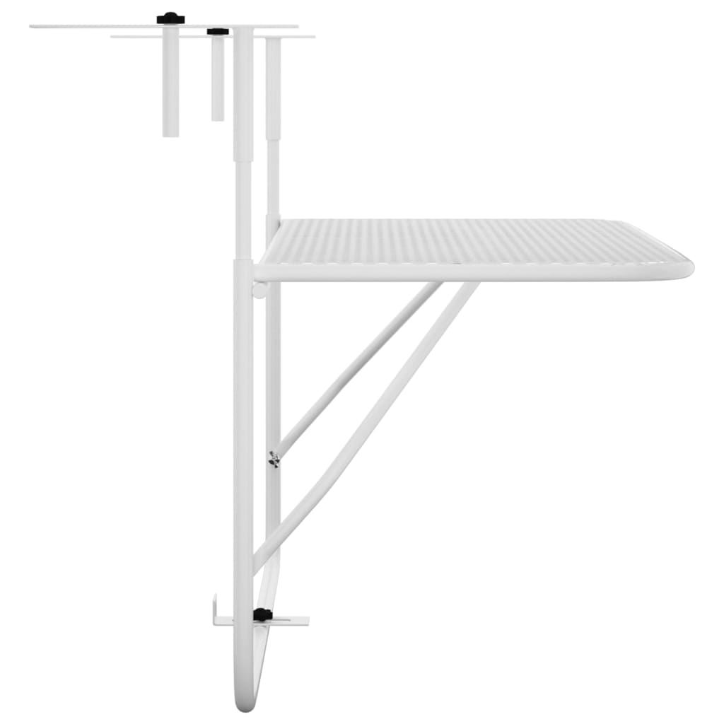 vidaXL Balkonski stol bijeli 60 x 40 cm čelični