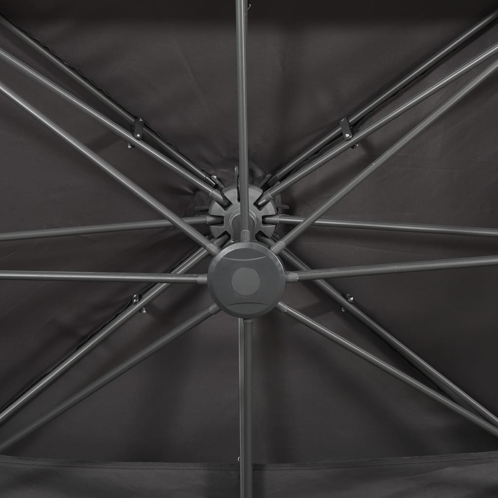 vidaXL Konzolni suncobran s dvostrukim vrhom 400 x 300 cm antracit