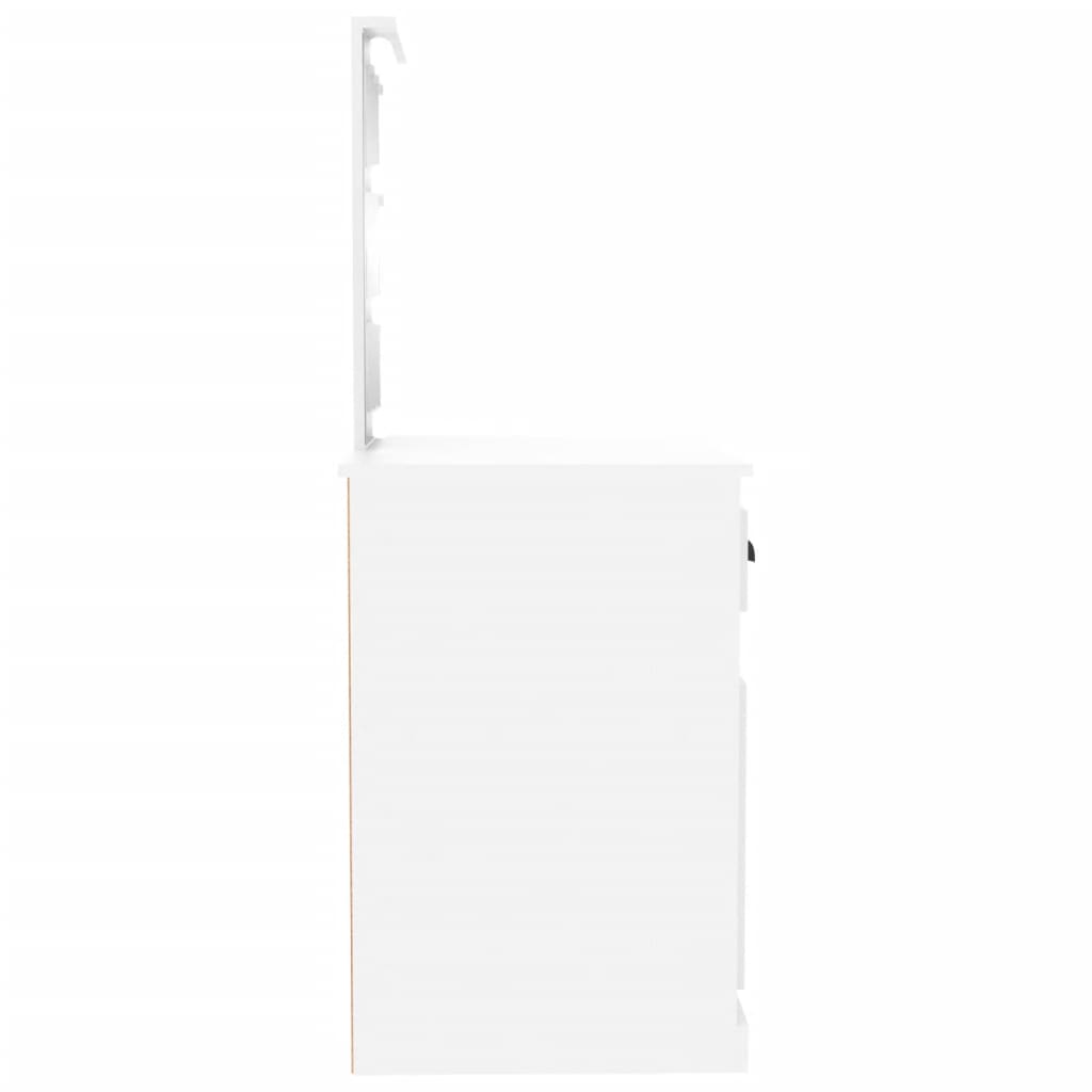 vidaXL Toaletni stolić LED bijeli 90 x 50 x 132,5 cm konstruirano drvo