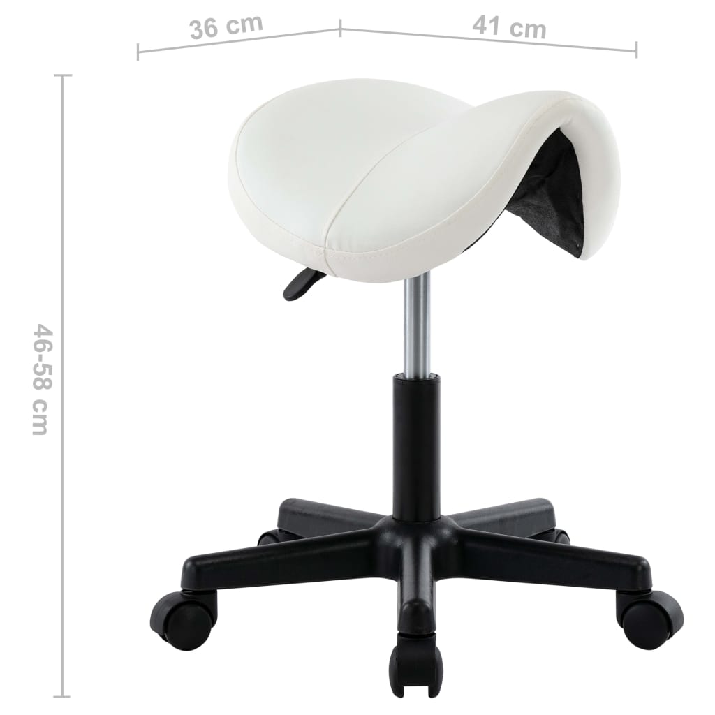 vidaXL Radni stolac od umjetne kože bijeli