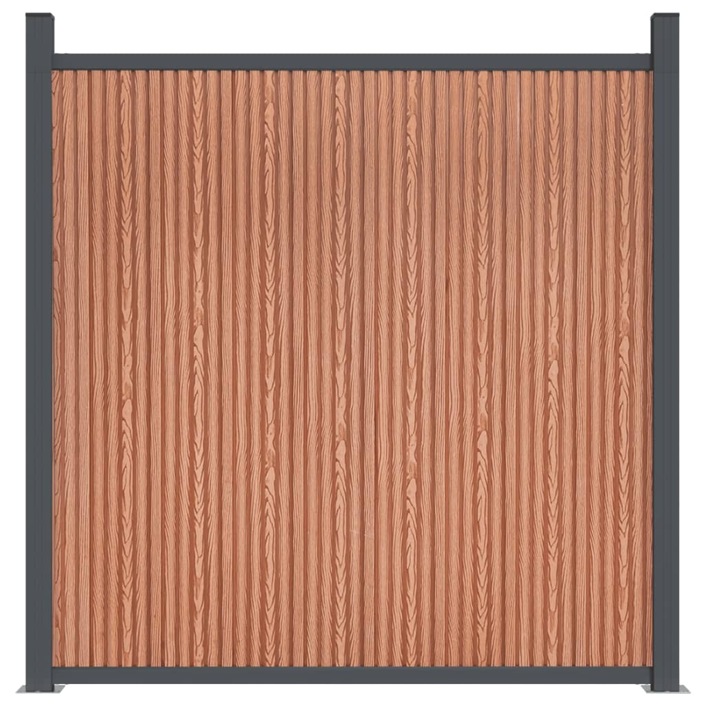 vidaXL Panel za ogradu smeđi 1737 x 186 cm WPC