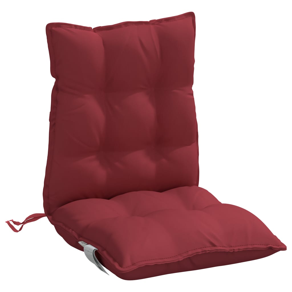 vidaXL Jastuci za stolice s niskim naslonom 2 kom boje vina od tkanine