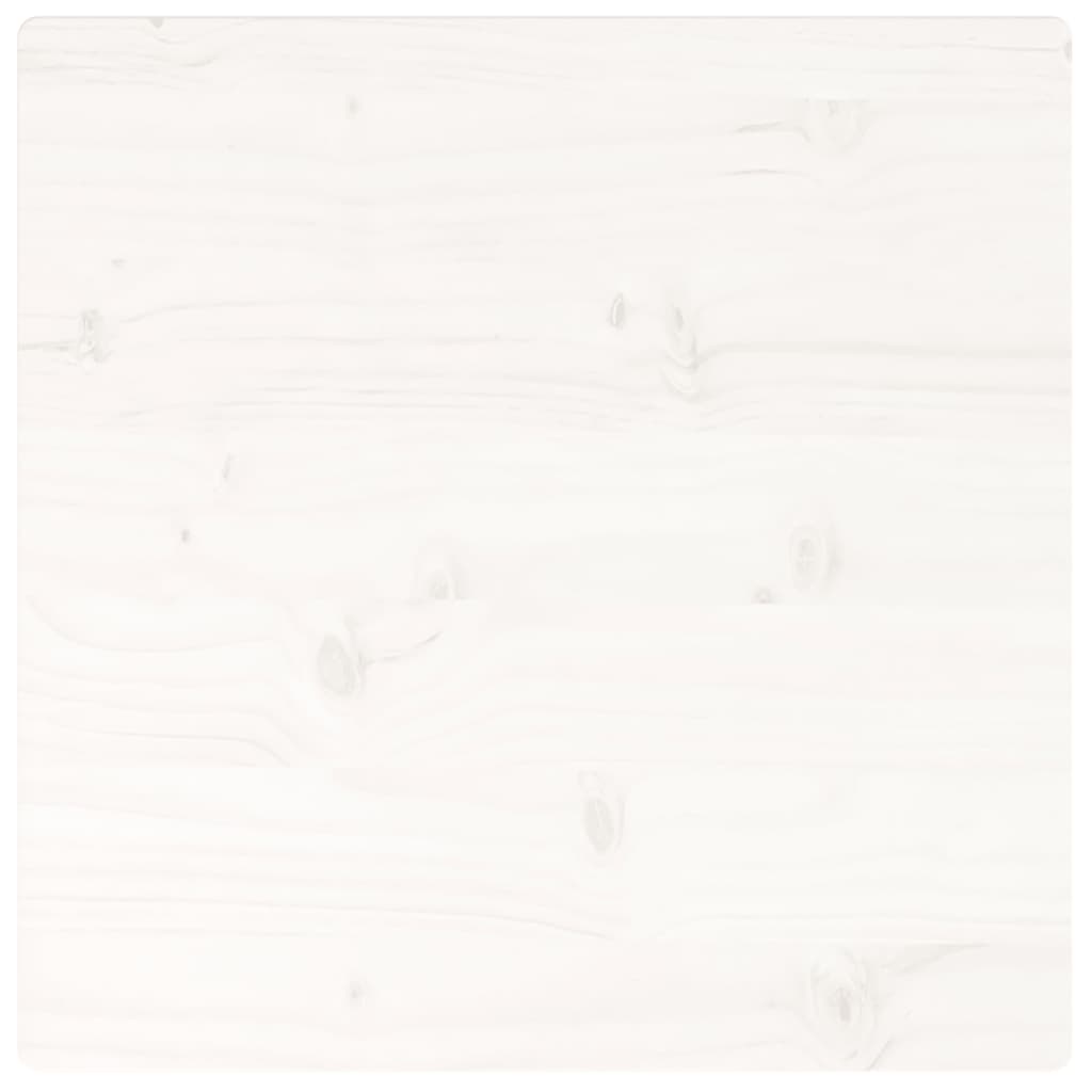 vidaXL Ploča za stol bijela 50x50x2,5 cm masivna borovina četvrtasta