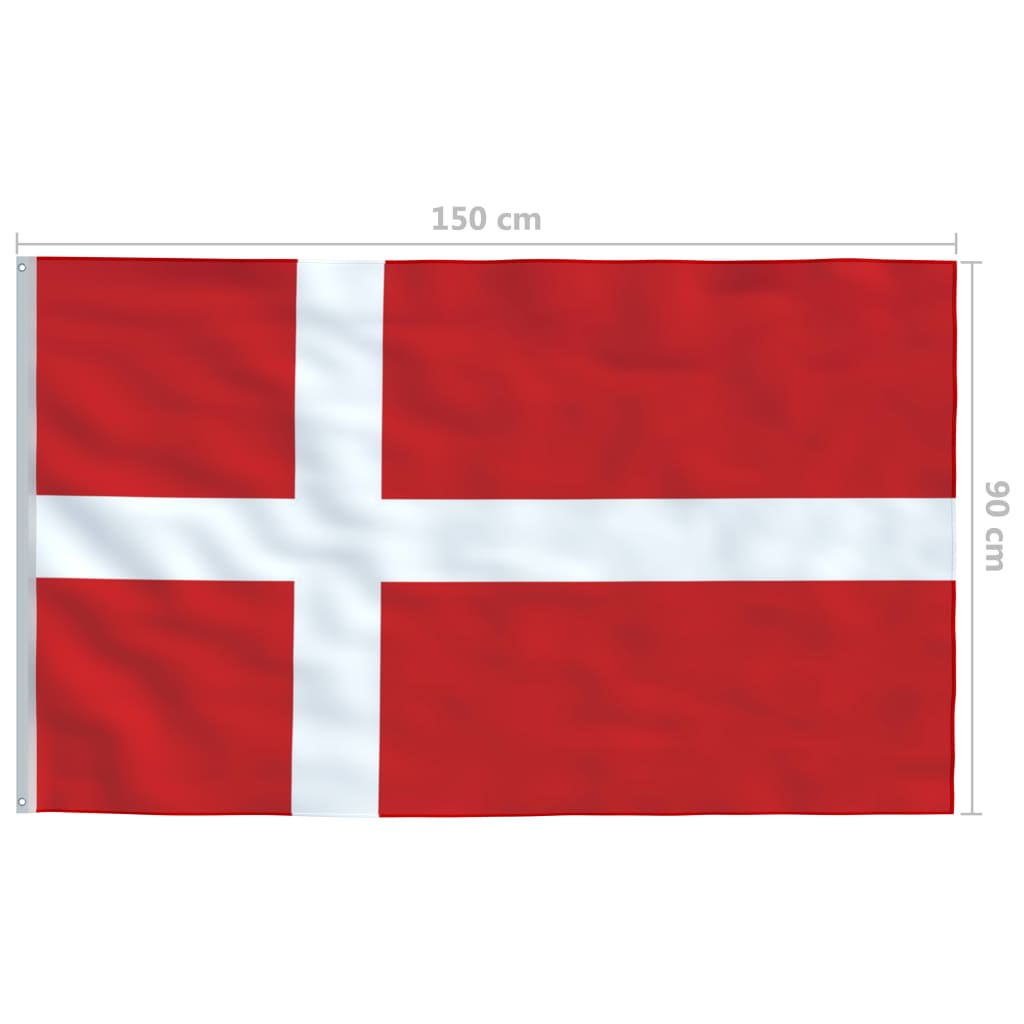 vidaXL Danska zastava s aluminijskim stupom 4 m