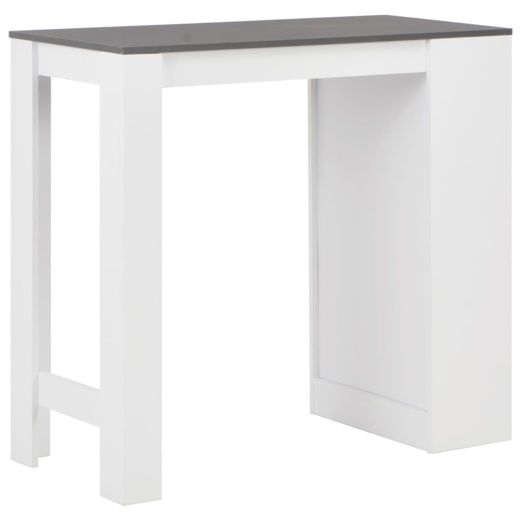 vidaXL Barski stol s policom bijeli 110 x 50 x 103 cm