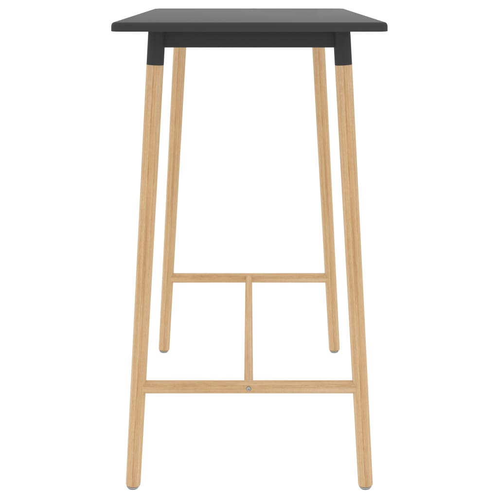 vidaXL Barski stol sivi 120 x 60 x 105 cm MDF i masivna bukovina