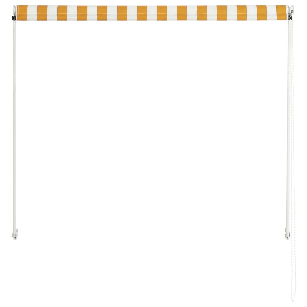 vidaXL Tenda na uvlačenje 150 x 150 cm žuto-bijela
