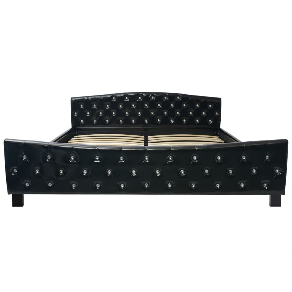 vidaXL Okvir za krevet od umjetne kože crni 180 x 200 cm