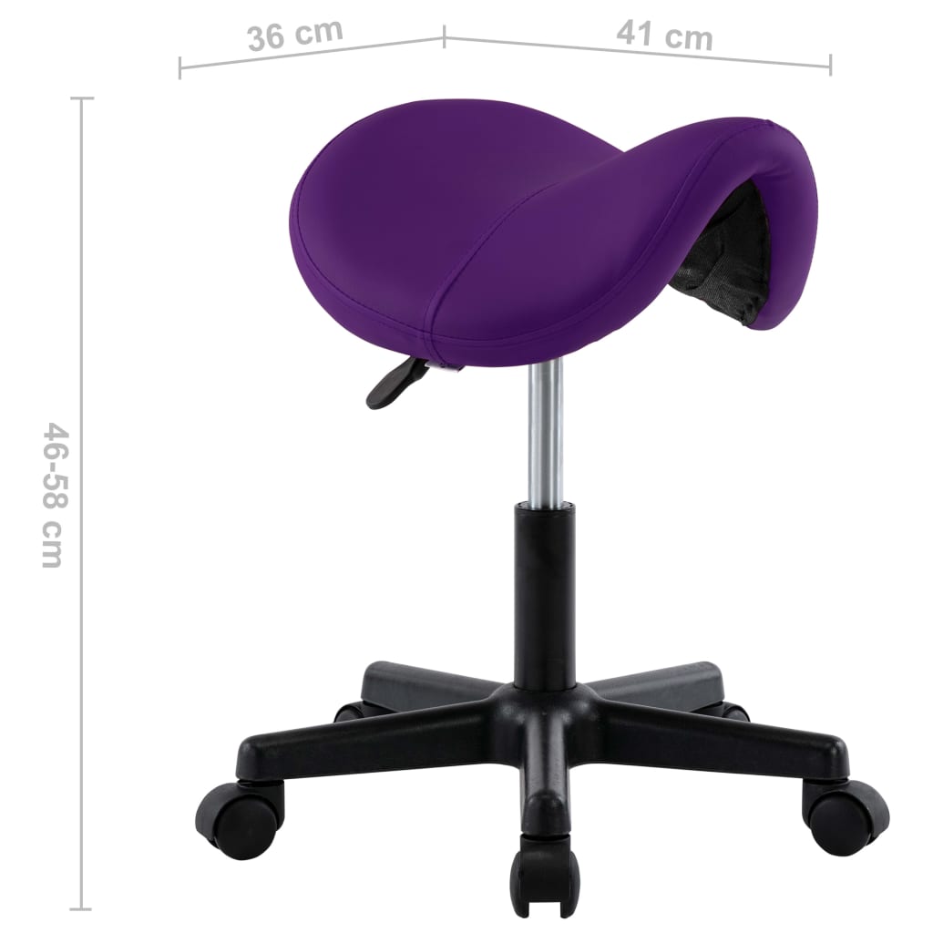 vidaXL Radni stolac od umjetne kože ljubičasti