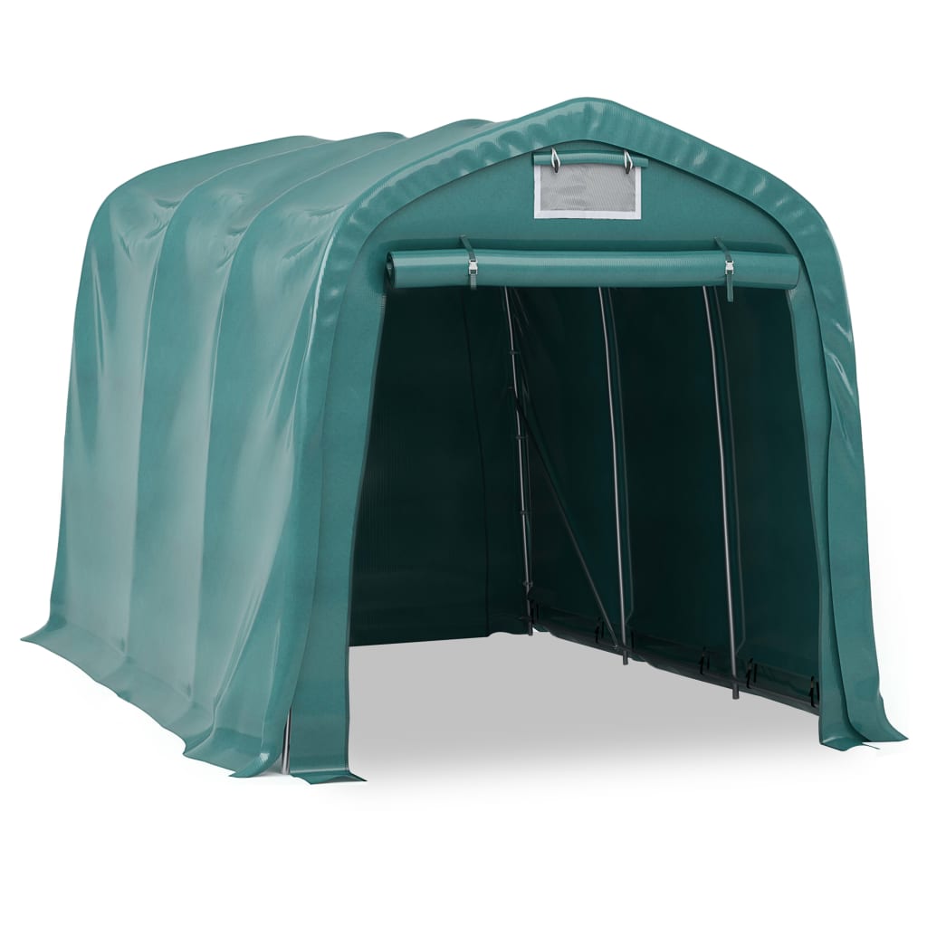 vidaXL Garažni šator PVC 2,4 x 3,6 m zeleni