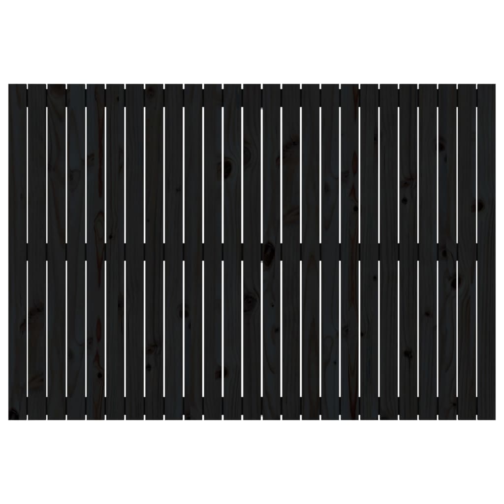 vidaXL Zidno uzglavlje crni 159,5x3x110 cm od masivne borovine