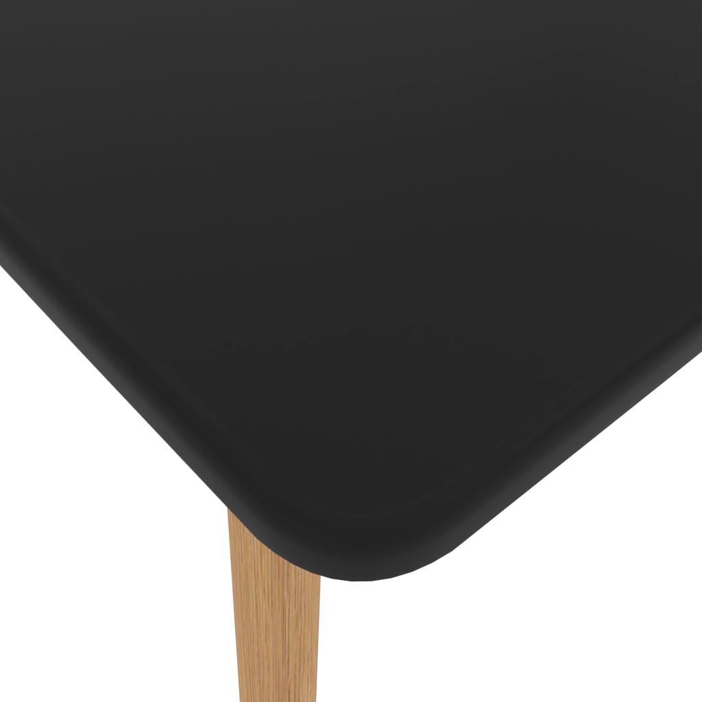 vidaXL Blagovaonski stol crni 80 x 80 x 75 cm metalni
