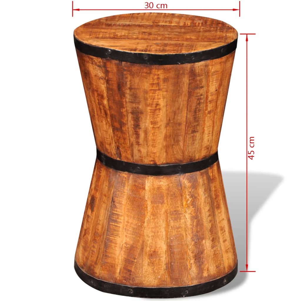 vidaXL Stolac od masivnog drva manga u obliku pješčanog sata