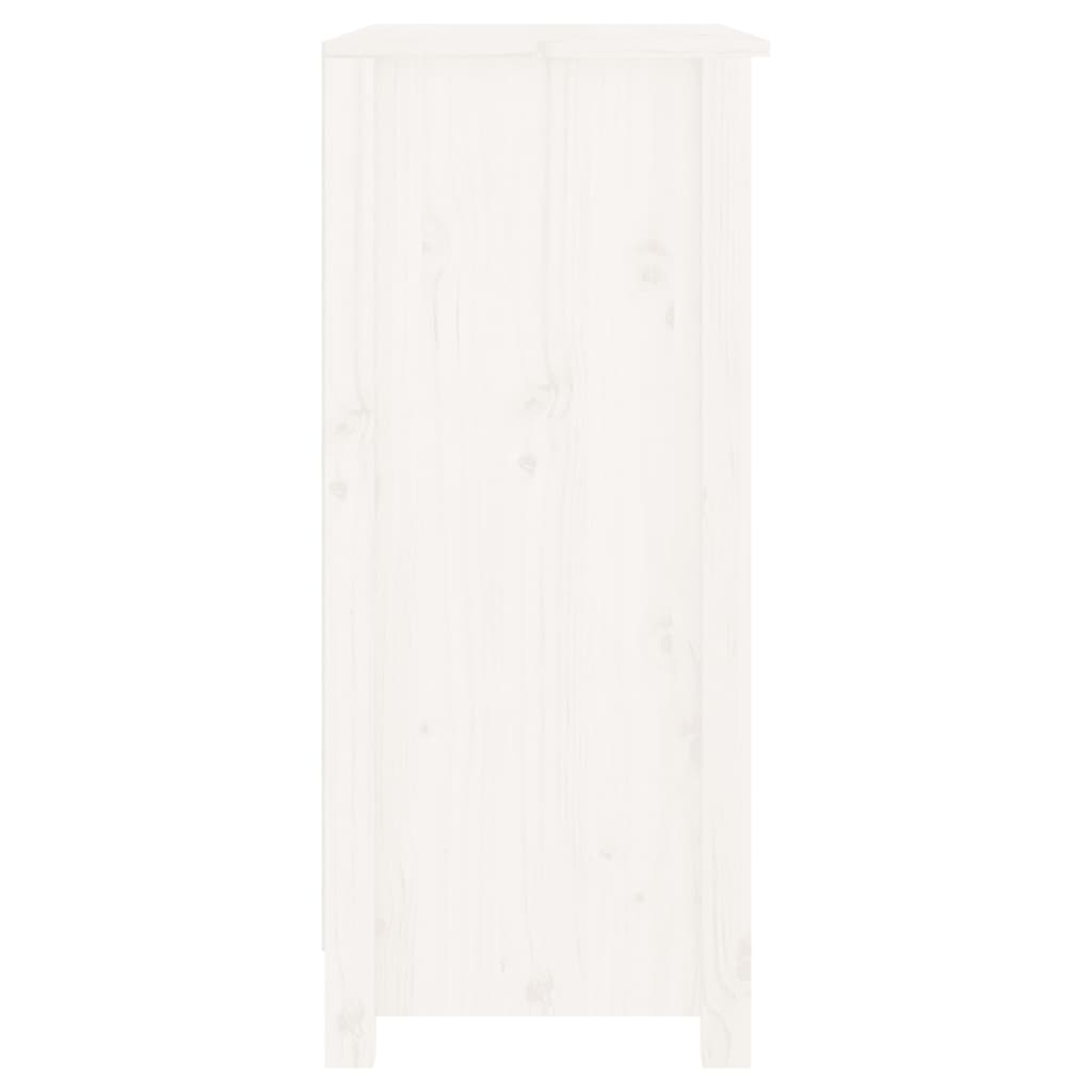 vidaXL Komoda bijela 70 x 35 x 80 cm od masivne borovine