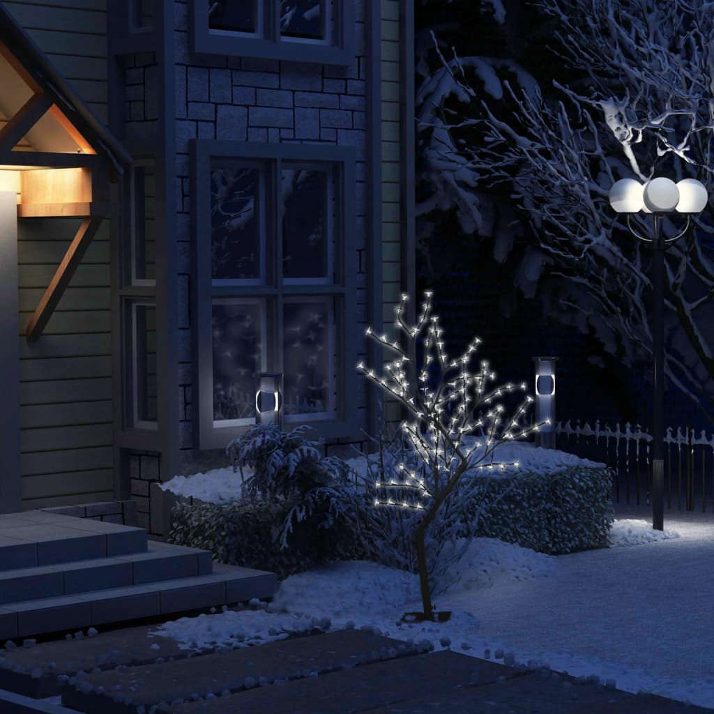 vidaXL Božićno drvce sa 128 LED žarulja hladno bijelo svjetlo 120 cm