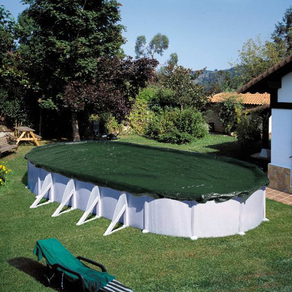 Summer Fun zimski pokrivač za bazen ovalni 725 cm PVC zeleni