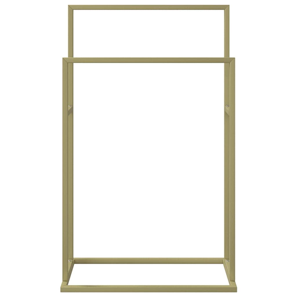 vidaXL Samostojeći stalak za ručnike zlatni 48 x 24 x 78,5 cm željezni