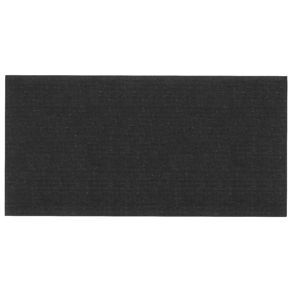 vidaXL Zidne ploče od tkanine 12 kom crne 30 x 15 cm 0,54 m²