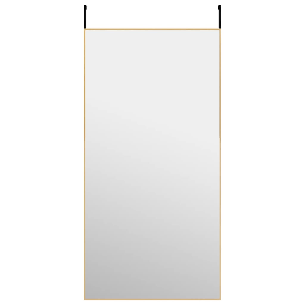 vidaXL Ogledalo za vrata zlatno 50 x 100 cm od stakla i aluminija