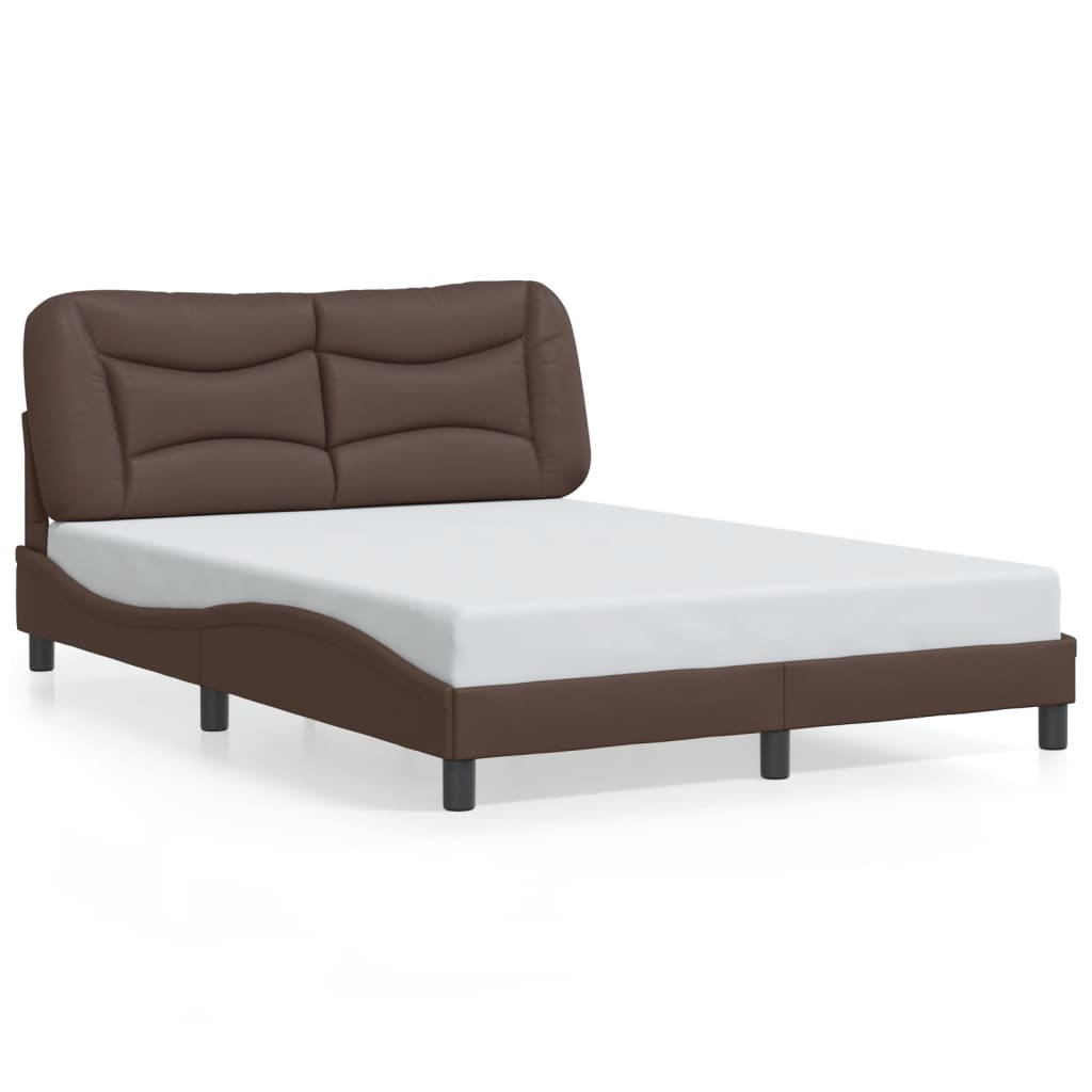 vidaXL Okvir za krevet s uzglavljem smeđi 120x200 cm od umjetne kože