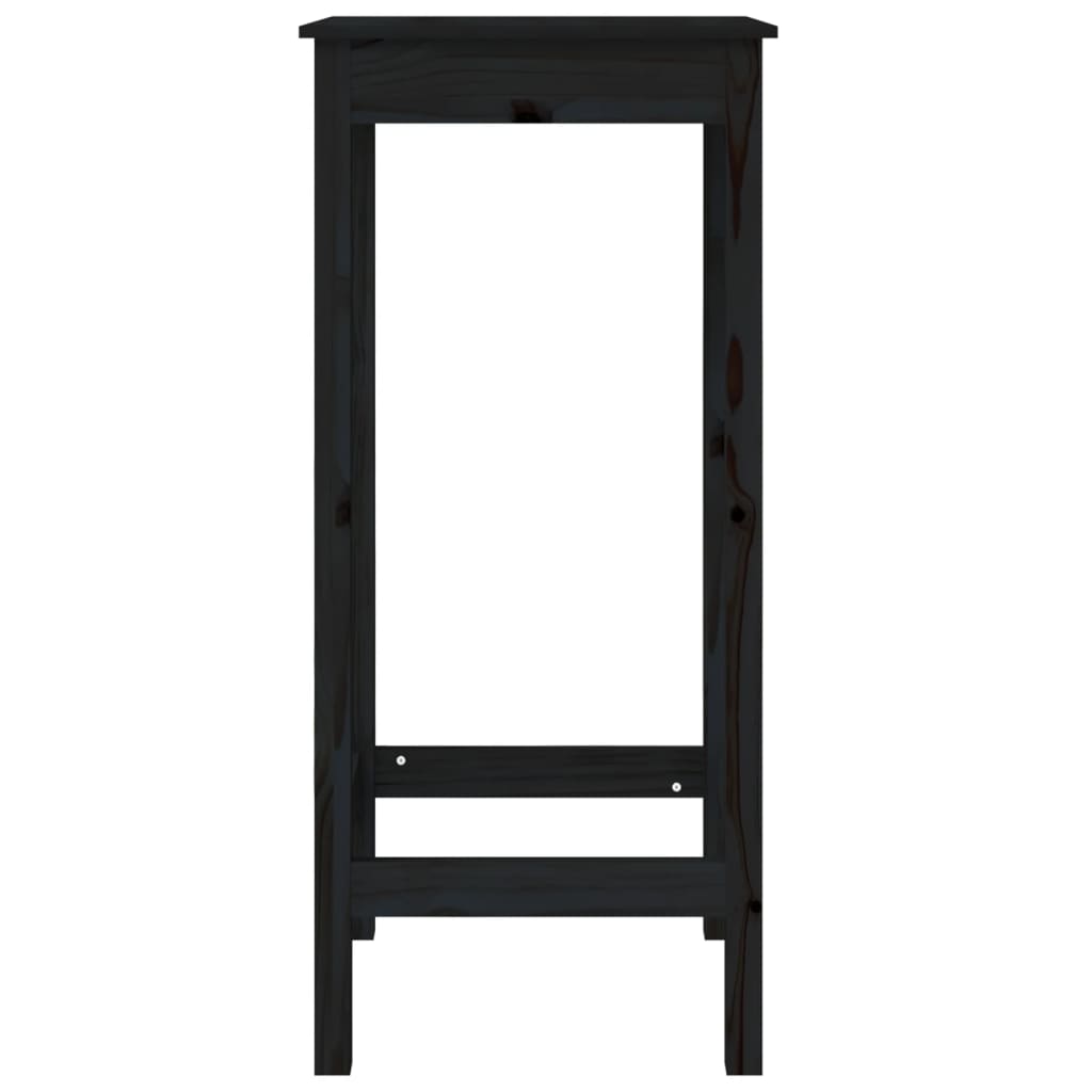 vidaXL Barski stol crni 50 x 50 x 110 cm od masivne borovine