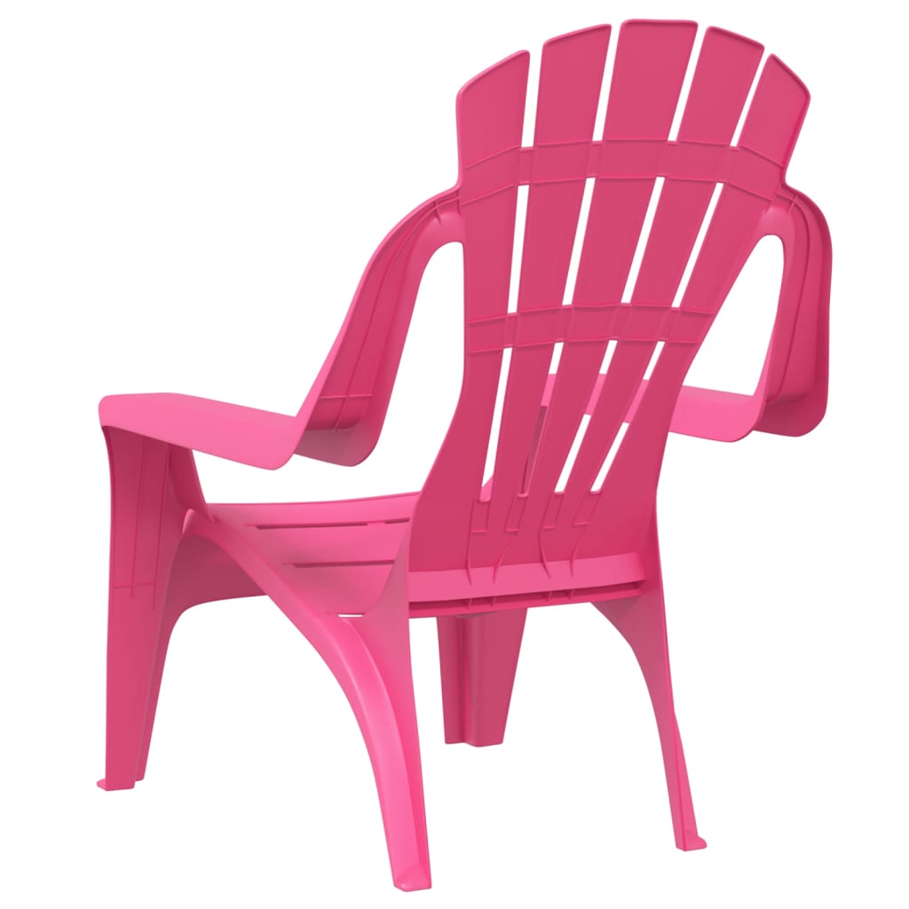 vidaXL Vrtne stolice za djecu 2kom ružičaste 37x34x44cm PP izgled drva
