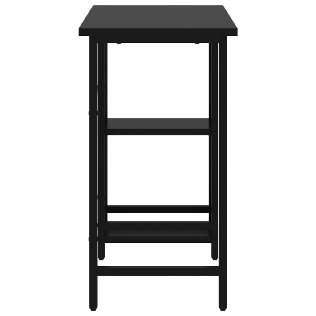 vidaXL Stol za računalo crni 80 x 40 x 72 cm od MDF-a i metala