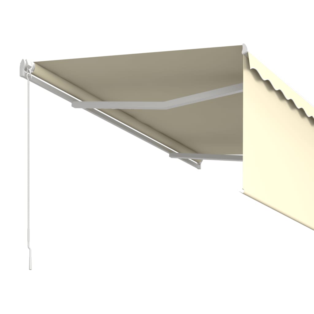 vidaXL Tenda na ručno uvlačenje s roletom 3,5 x 2,5 m krem