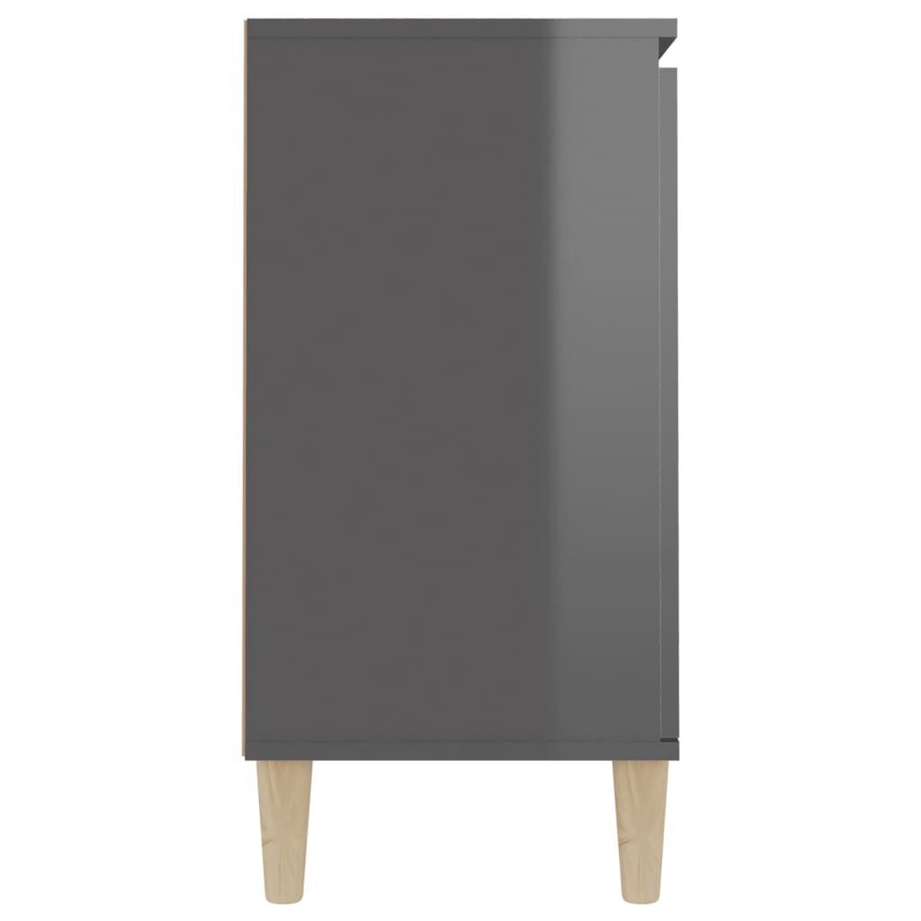 vidaXL Komoda sjajna siva 103,5 x 35 x 70 cm od konstruiranog drva