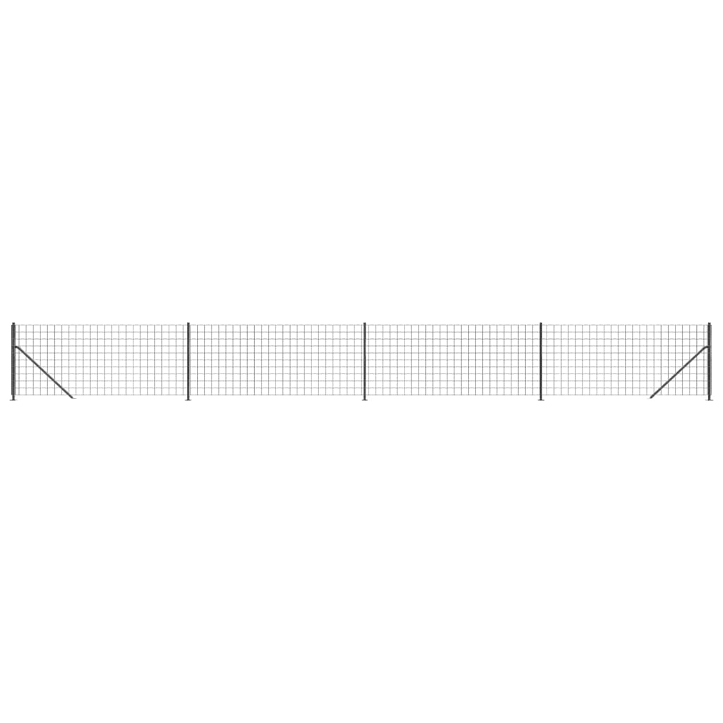 vidaXL Ograda od žičane mreže s prirubnicom antracit 0,8x10 m
